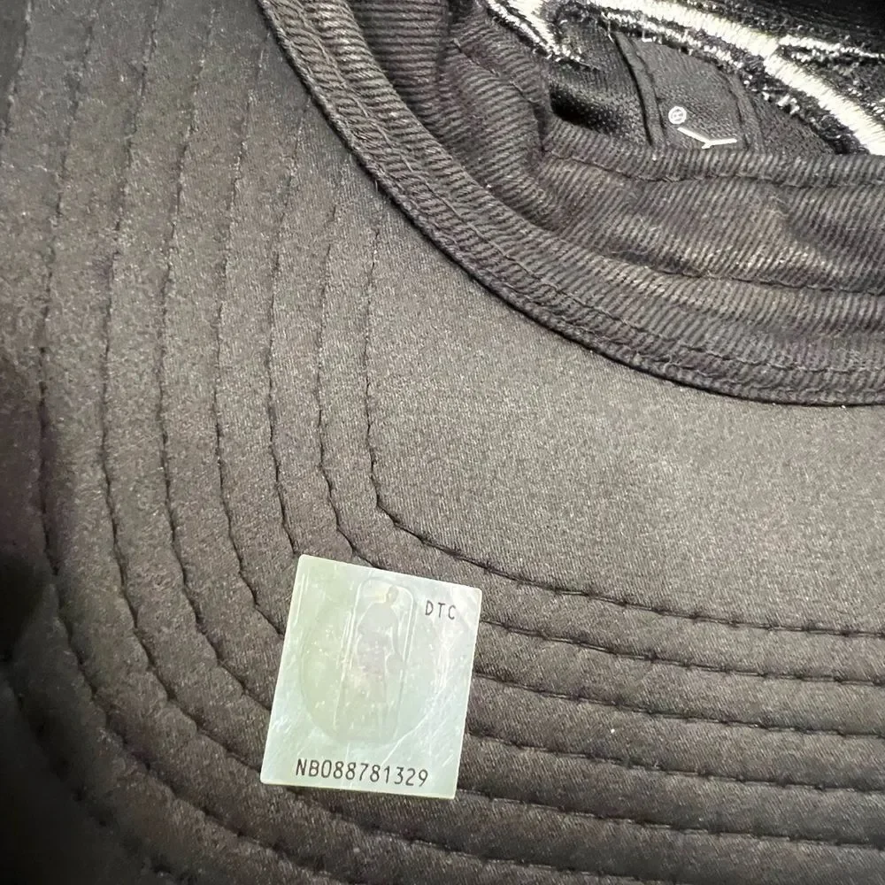 New Era Black satin baseball cap